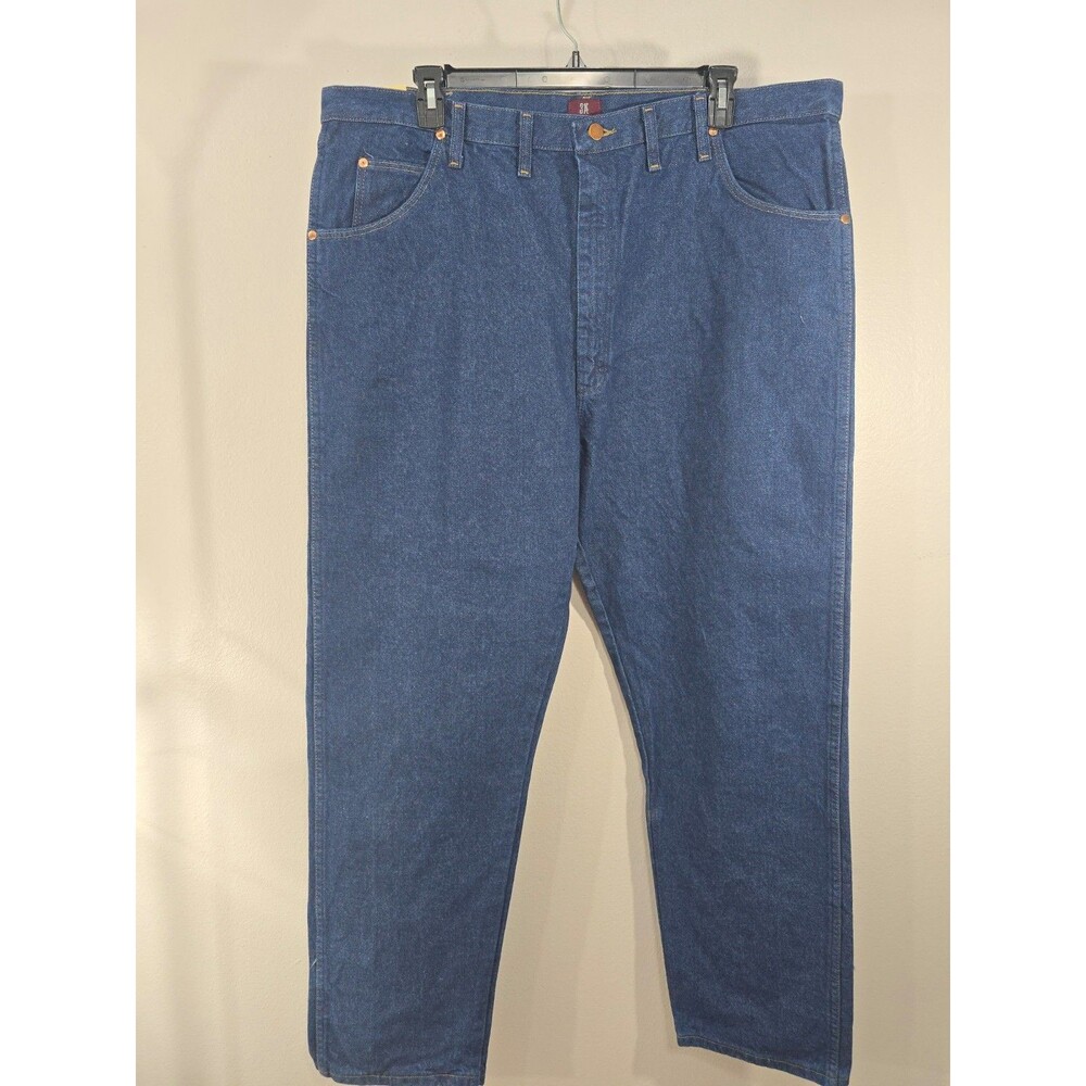 Wrangler Jeans Mens 44x34 Dark Wash Relaxed Fit 31MWZ Relaxed Fits over jeans BP